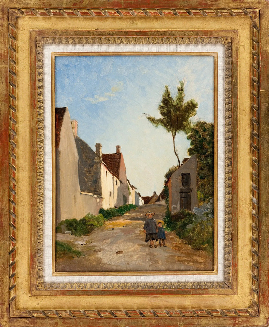 Landsbyens gade, Chailly - Frédéric Bazille