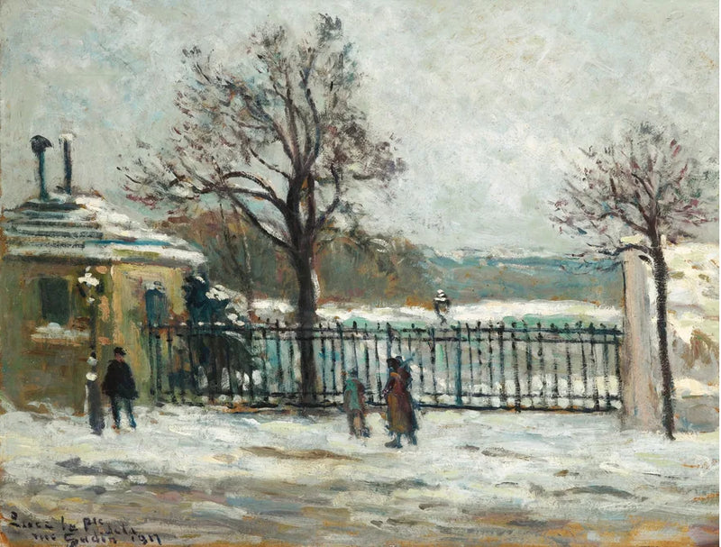 Rue Gudin, vinterudsigt over haven - Maximilien Luce