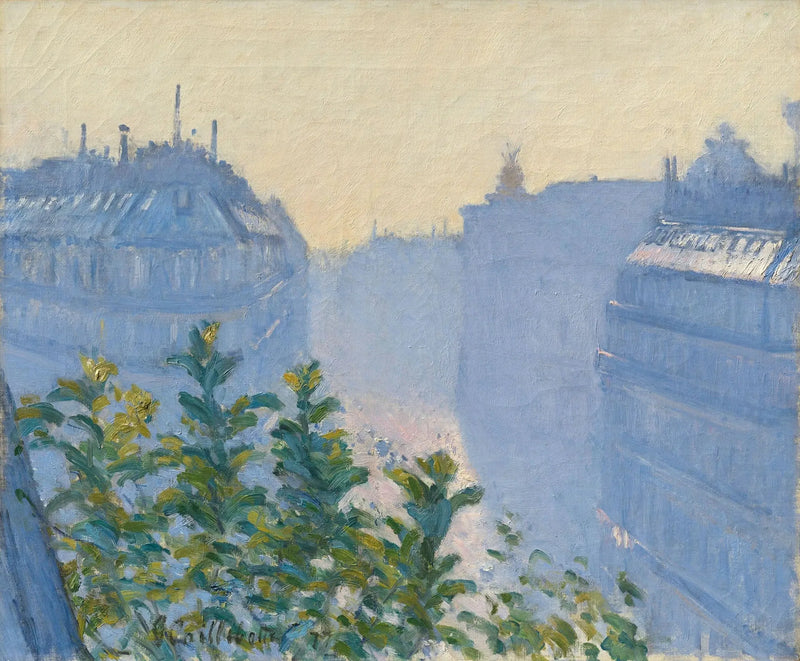 Rue Halévy, udsigt fra en balkon - Gustave Caillebotte
