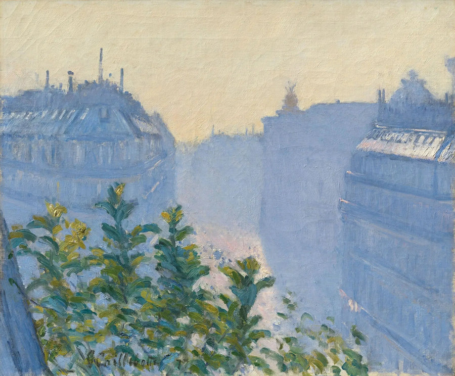 Rue Halévy, udsigt fra en balkon - Gustave Caillebotte