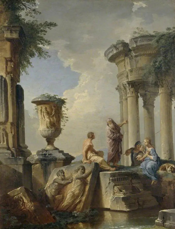 Ruiner med en profet og andre figurer - Giovanni Paolo Panini