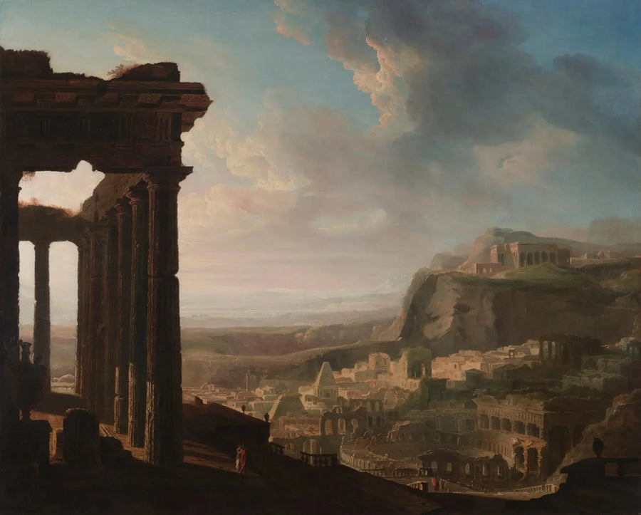 Ruiner af en antik by - John Martin