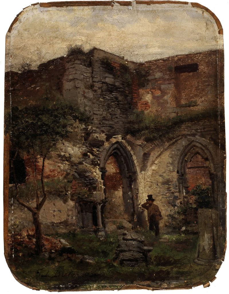 Ruiner af Saint-Bavon-klosteret i Gand - Jules Breton