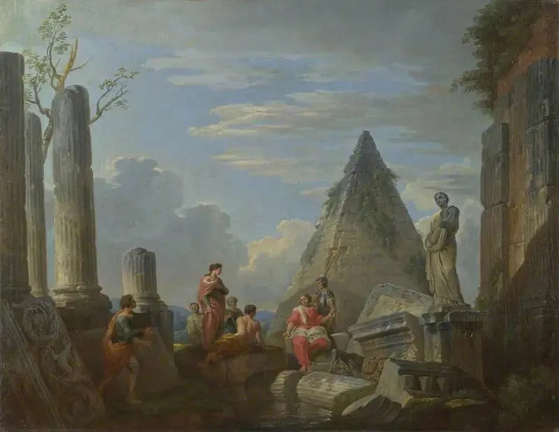 Romerske ruiner med figurer - Giovanni Paolo Panini