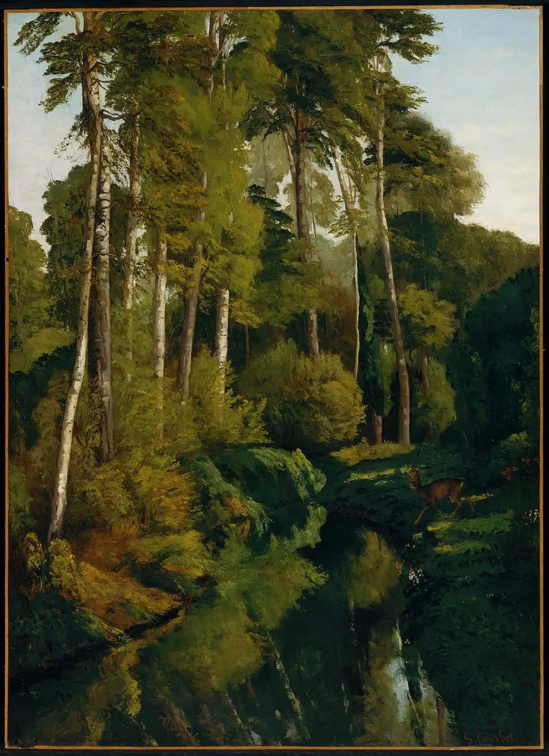 Bæk i skoven - Gustave Courbet