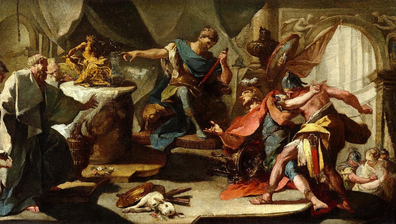 S. Eustache de Roméo nægter at ofre ofre til afguder - Giovanni Battista Pittoni