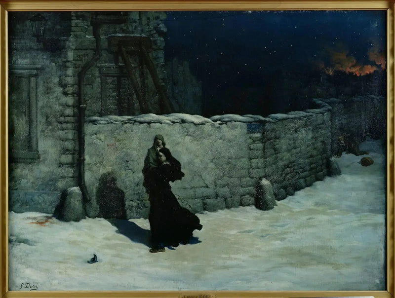 Søster af Charité redder et barn. Episode fra belejringen af Paris - Gustave Doré