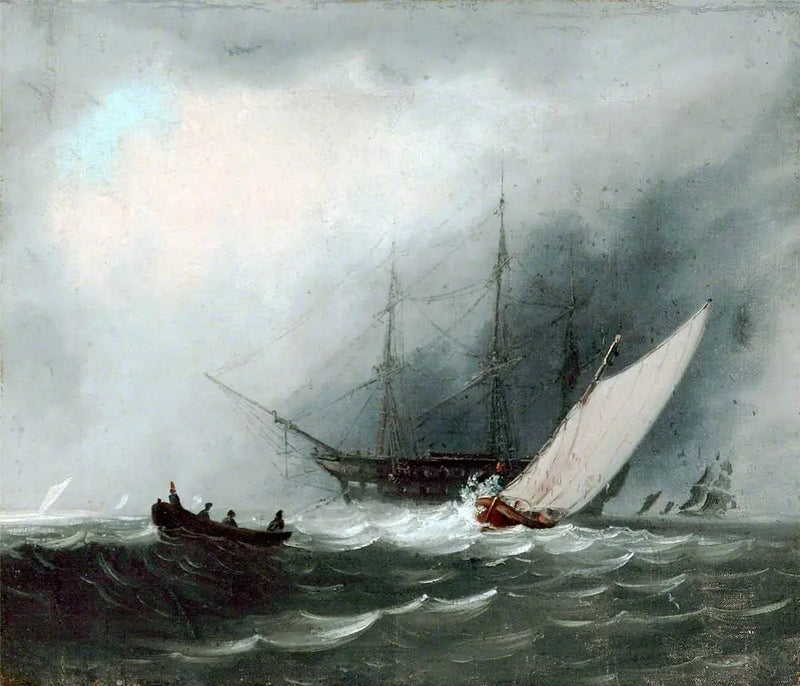 Sejlskib (Krigsskib) - J. M. W. Turner