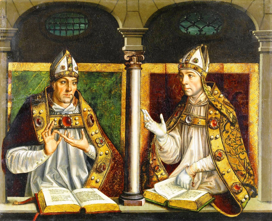 Saint Ambroise og Saint Augustin - Pedro Berruguete