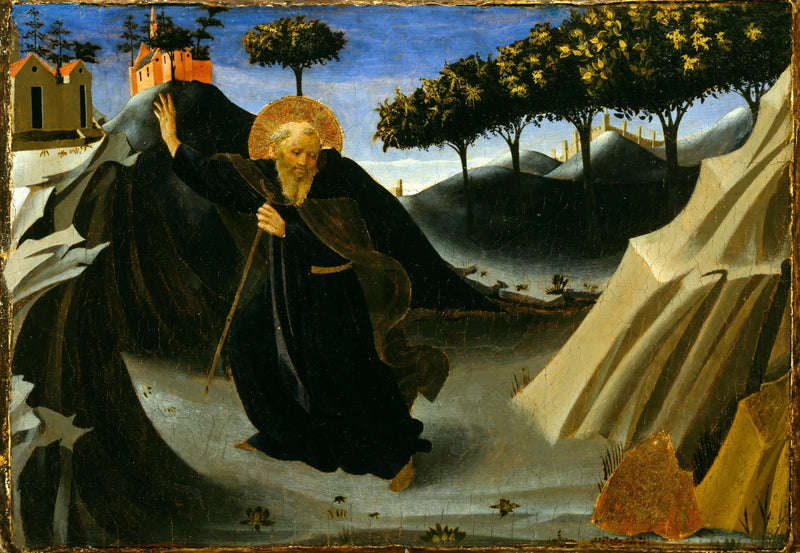 Saint Antoine Abbed, der undgår den gyldne messe - Fra Angelico