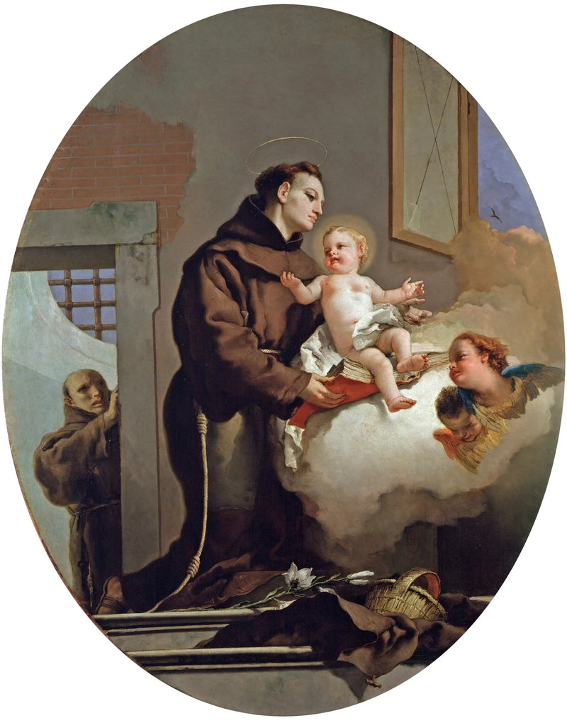Saint Antoine de Padoue med Jesusbarnet - Giovanni Battista Tiepolo