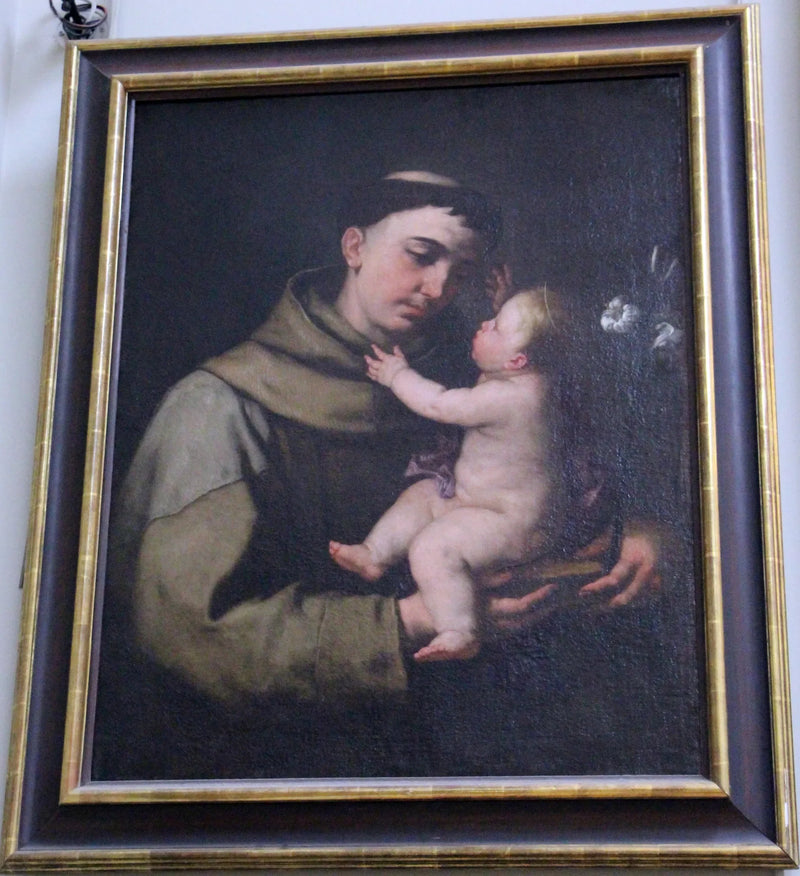 Saint Antoine de Padoue og Jesusbarnet - Luca Giordano