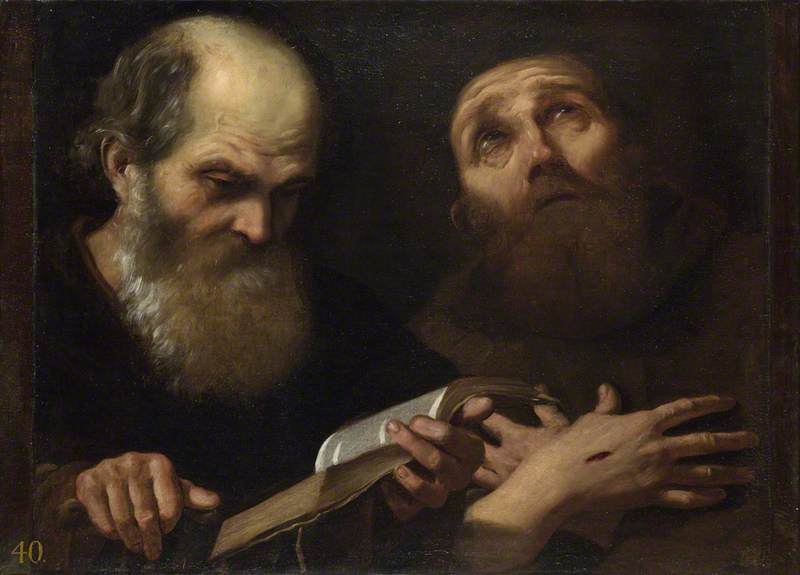Saint Antoine l'Abbé og Saint François d'Assise - Andrea Sacchi