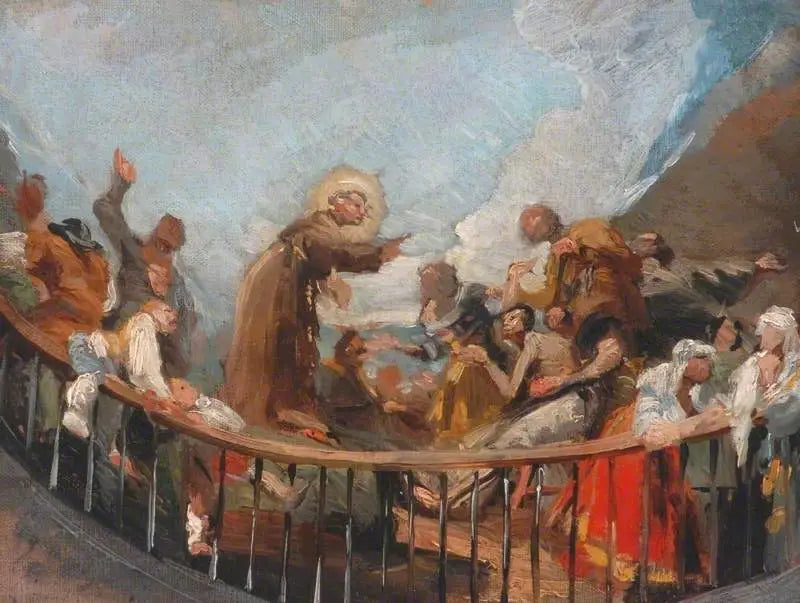 Sankt Anton, der genoplive en død - Francisco de Goya