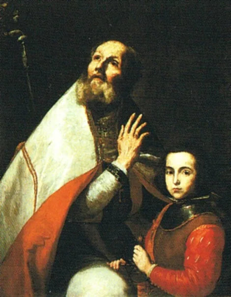 Sankt Augustin med en dreng. - Jusepe de Ribera