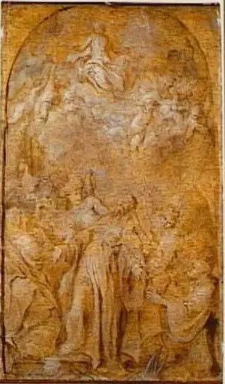 Saint Augustin contemplant la Treenigheden - Antoine van Dyck