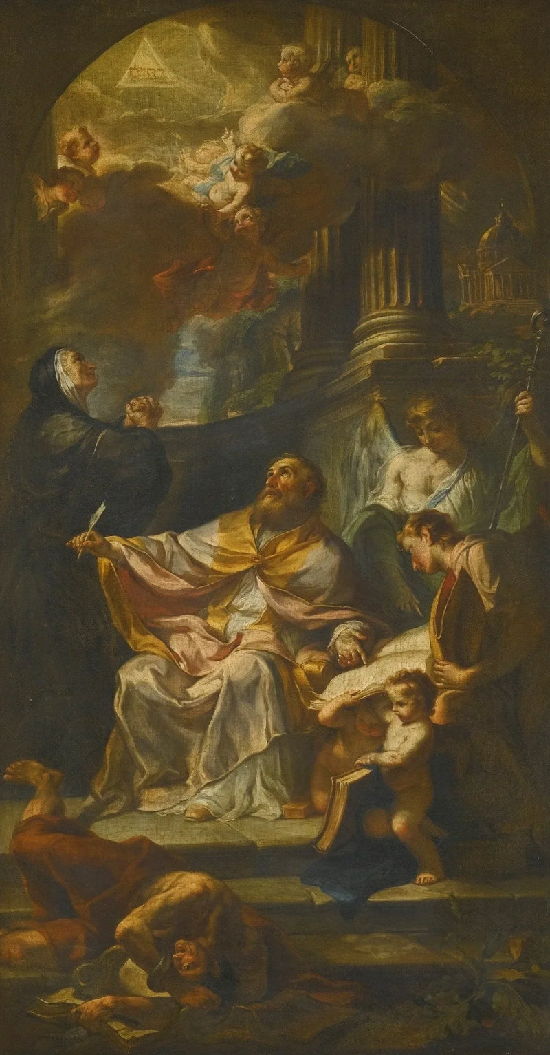 Saint Augustin triumferer over heresien - Francesco Solimena