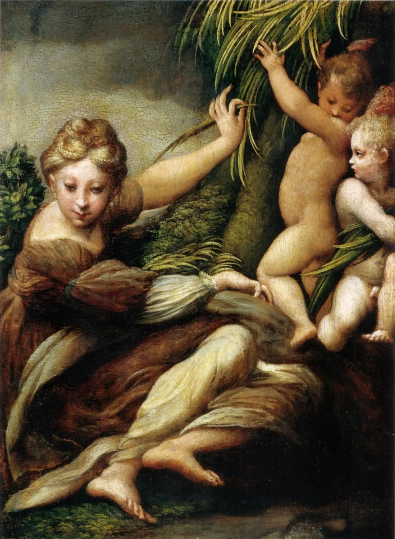 Sankt med to engle - Parmigianino