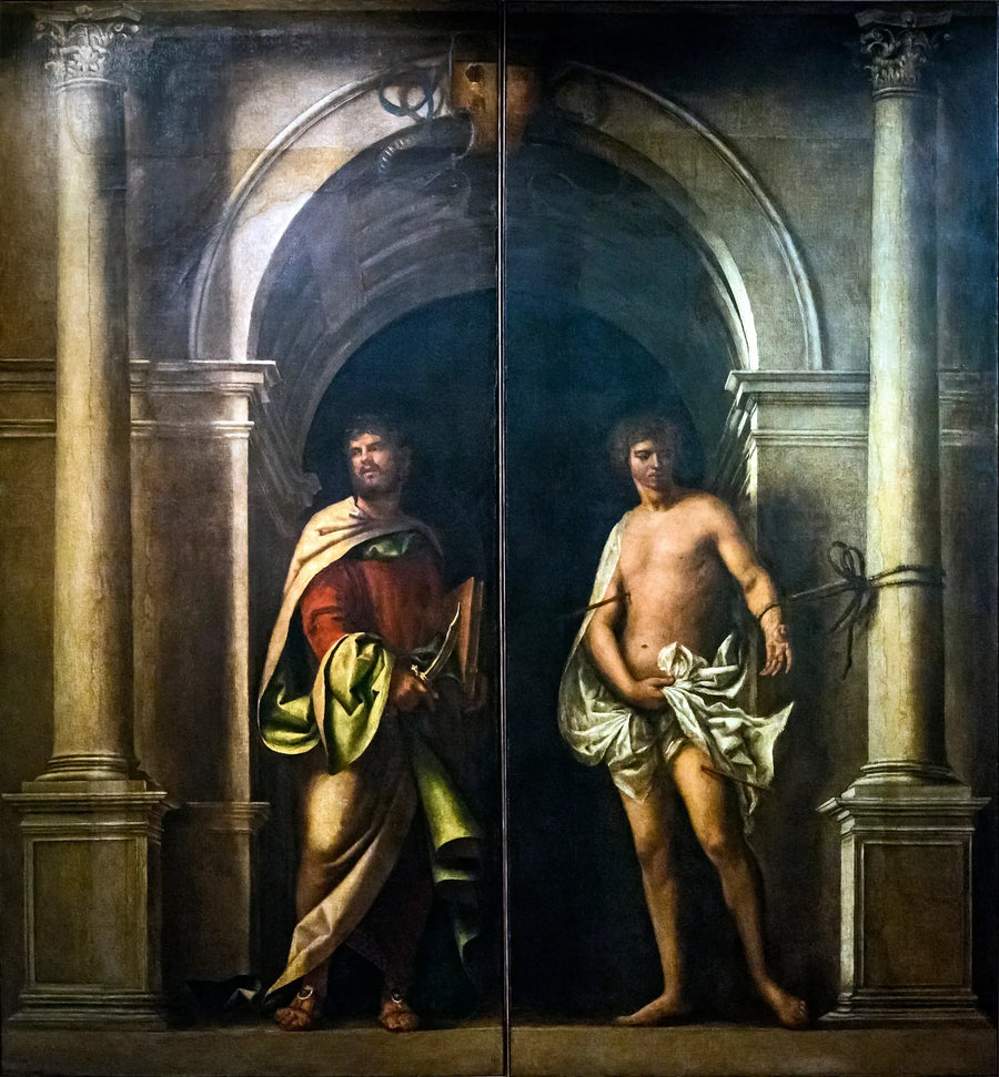 Saint Barthélemy og Saint Sebastian - Sebastiano del Piombo