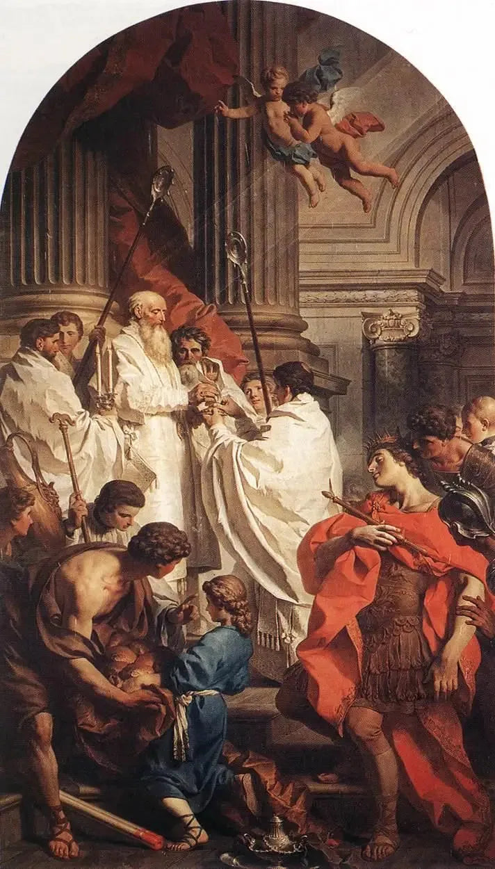 Saint Basile fejrer messen foran kejser Valens - Pierre Subleyras