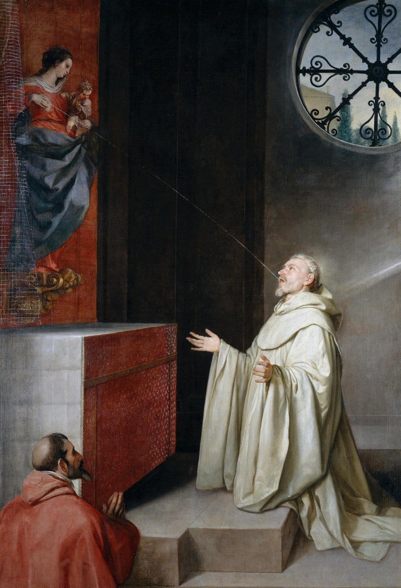 Saint Bernhard og Jomfruen - Alonso Cano