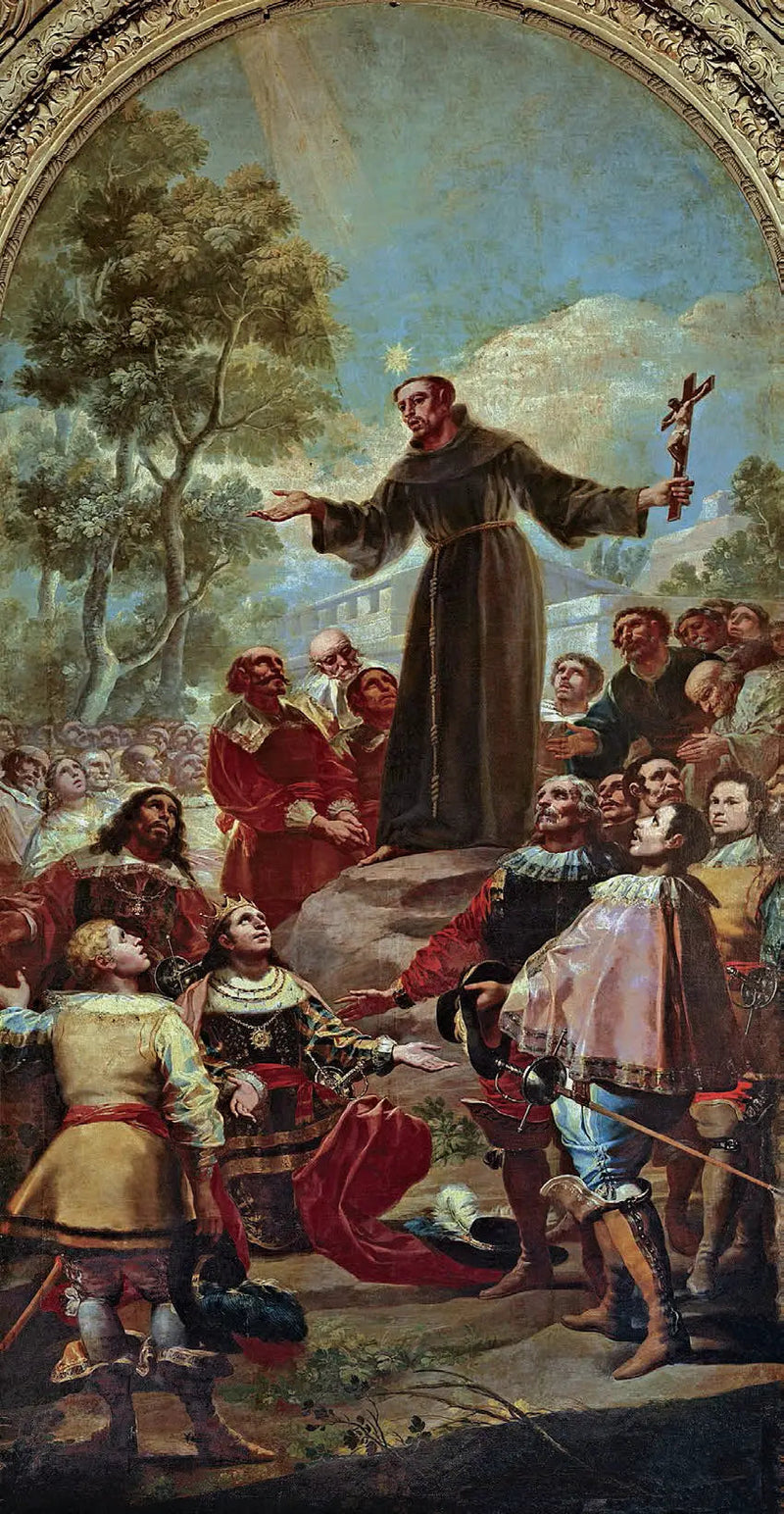 Sankt Bernardin af Siena prædiker foran Alphonse V af Aragon - Francisco de Goya