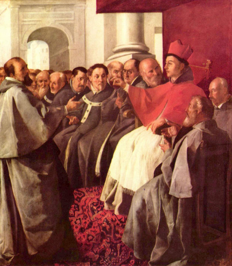 Saint Bonaventura ved Lyon-konsilet - Francisco de Zurbarán