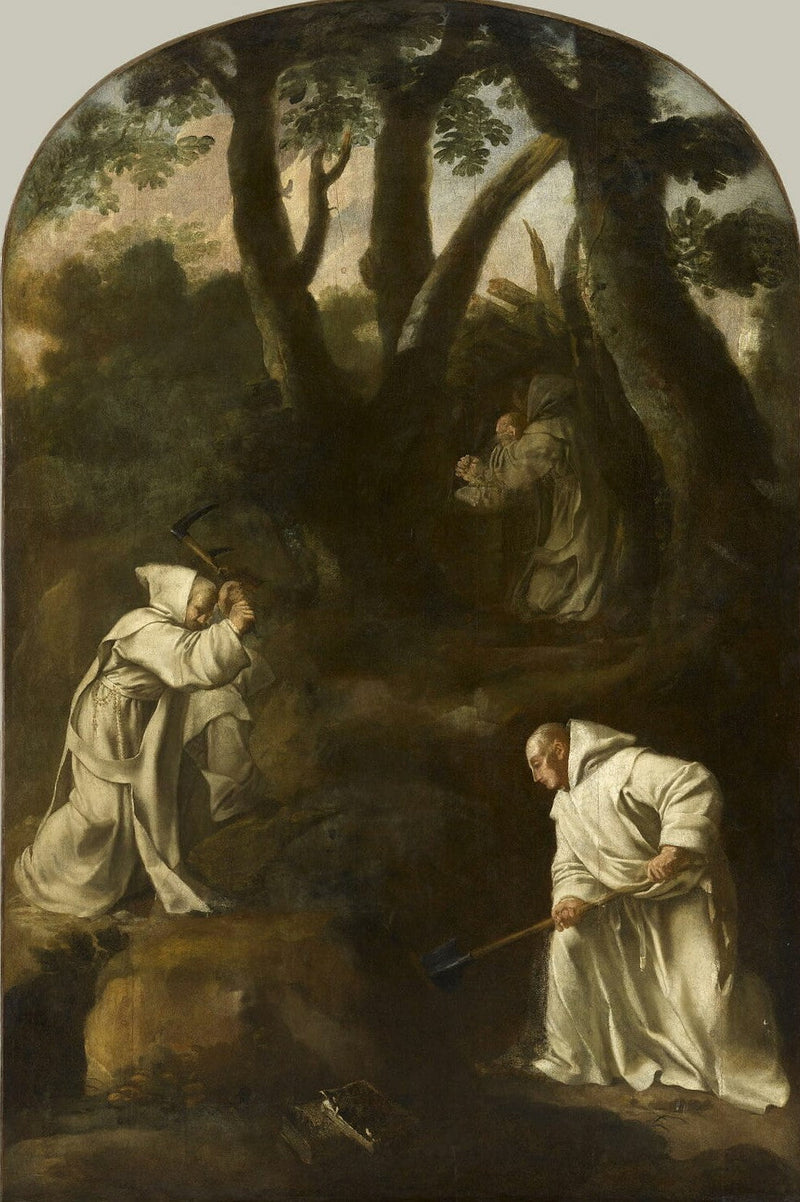 Saint Bruno i bøn i sit oratorium - Eustache Le Sueur