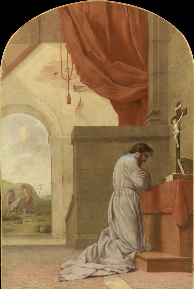 Saint Bruno i bøn - Eustache Le Sueur