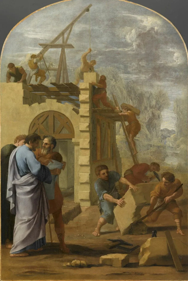 Saint Bruno bygger klosteret - Eustache Le Sueur
