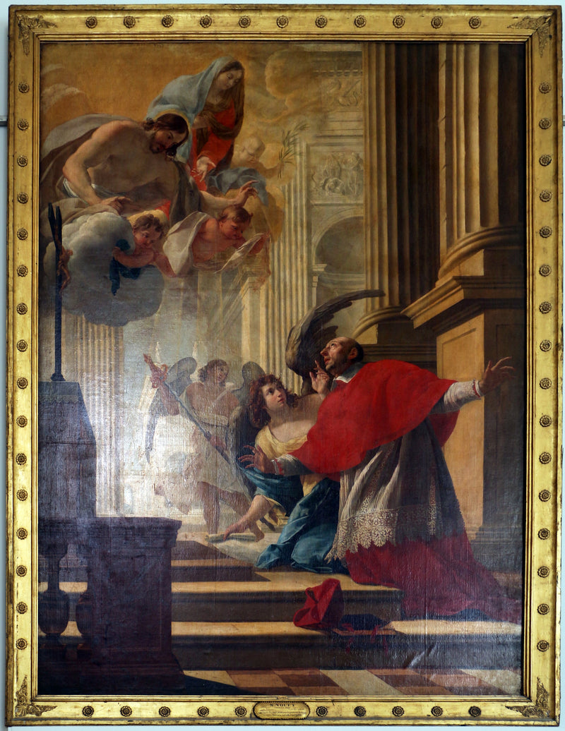 Saint Charles Borromée beder for de pestramte i Milano - Simon Vouet