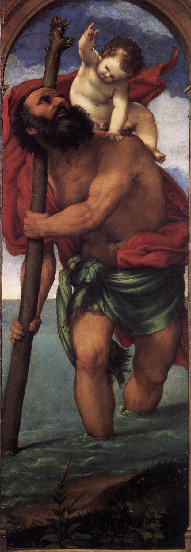 Saint Christophe - Lorenzo Lotto