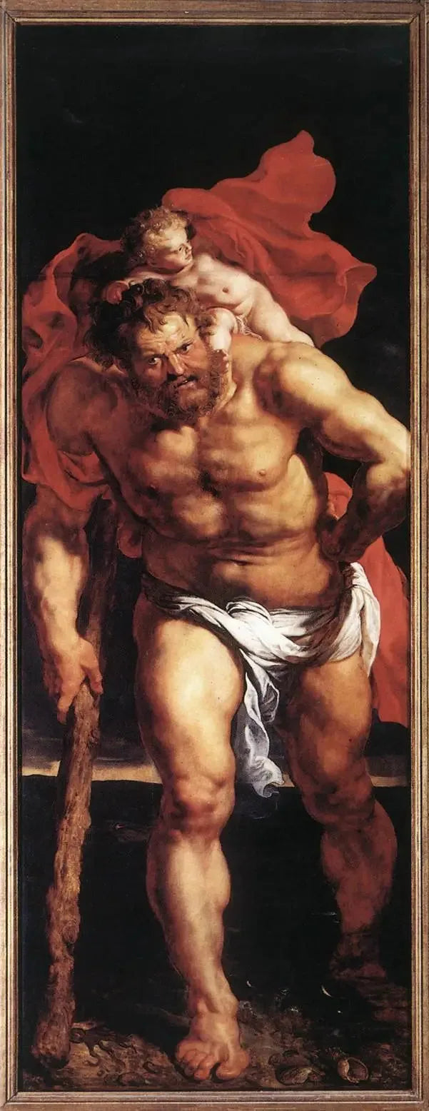 Saint Christophe (udvendig venstre dør) - Peter Paul Rubens