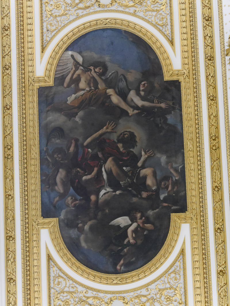 Saint Chrysogone båret til himlen af ​​engle - Guercino