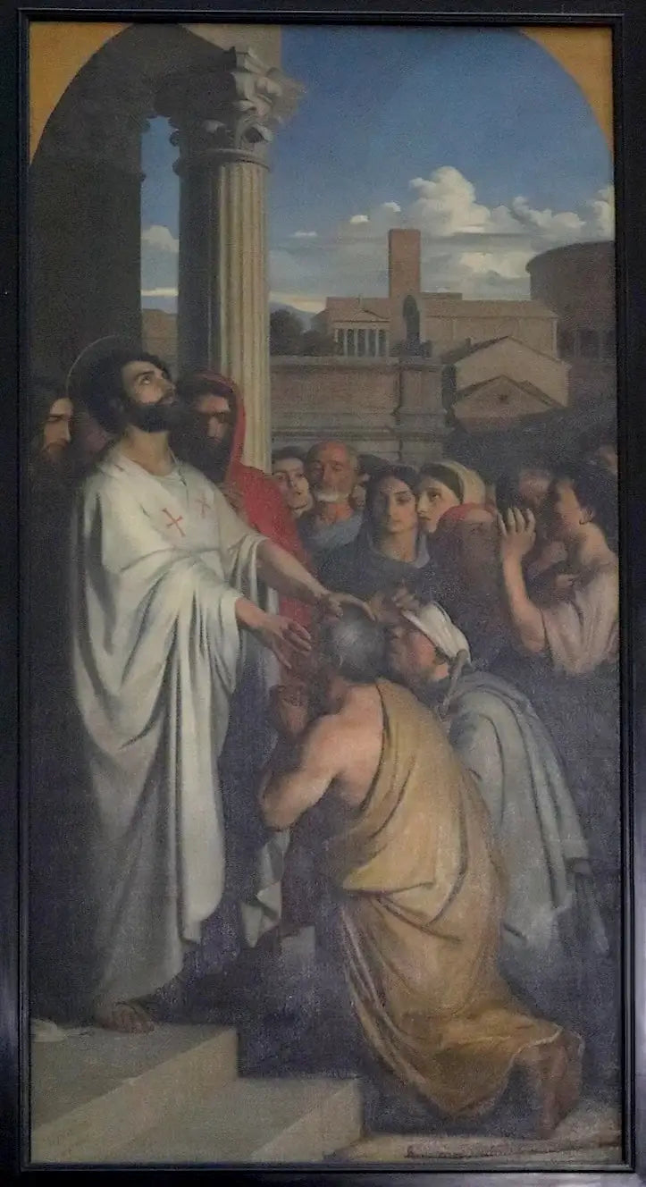 Saint Clair helbredende de blinde - Hippolyte Flandrin