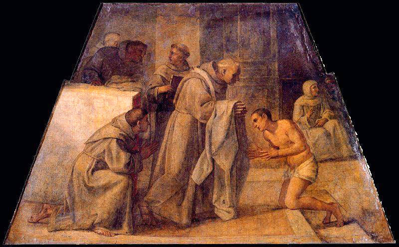 Saint Didaque d'Alcalá modtager franciskansk habit - Annibale Carracci