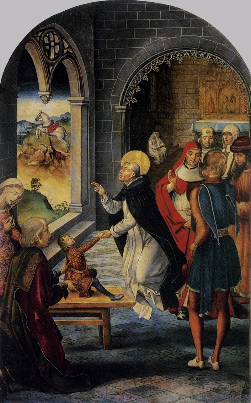 Saint Dominique genopstår en dreng - Pedro Berruguete