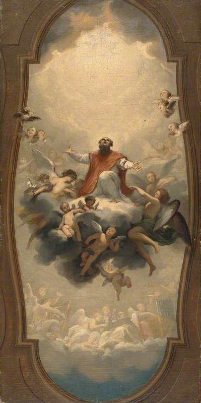 Saint Eusèbe båret til himlen - Anton Raphael Mengs
