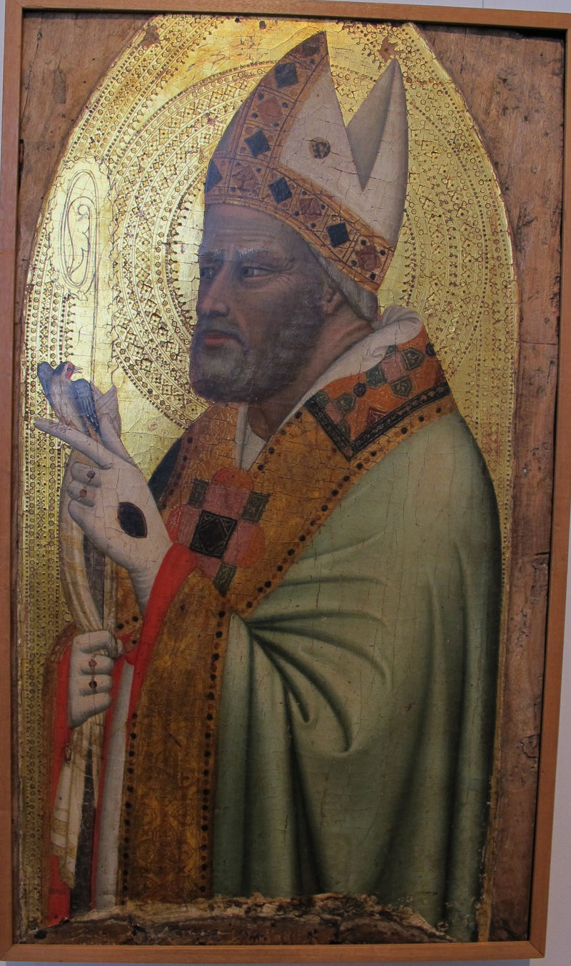 Saint biskop med en tornskade - Bernardo Daddi