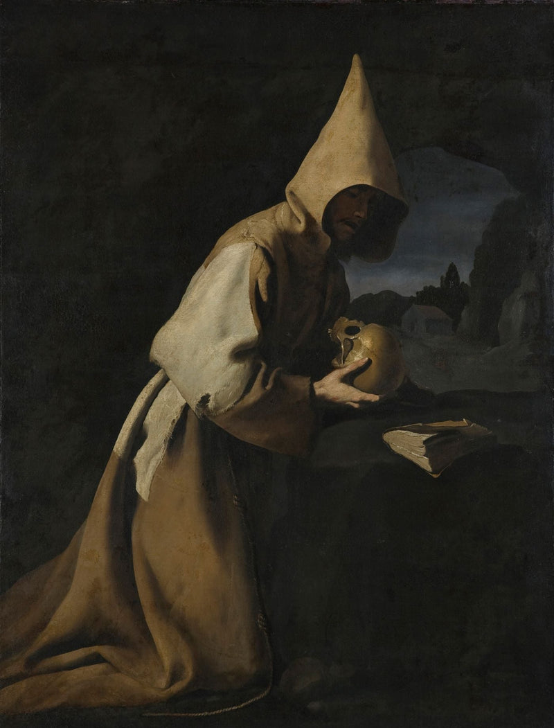 Saint François knælende i meditation - Francisco de Zurbarán