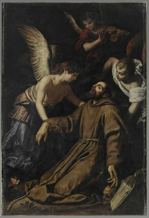 Saint François d'Assise en extase réconforté par des anges après sa stigmatisation - Geerart Seghers