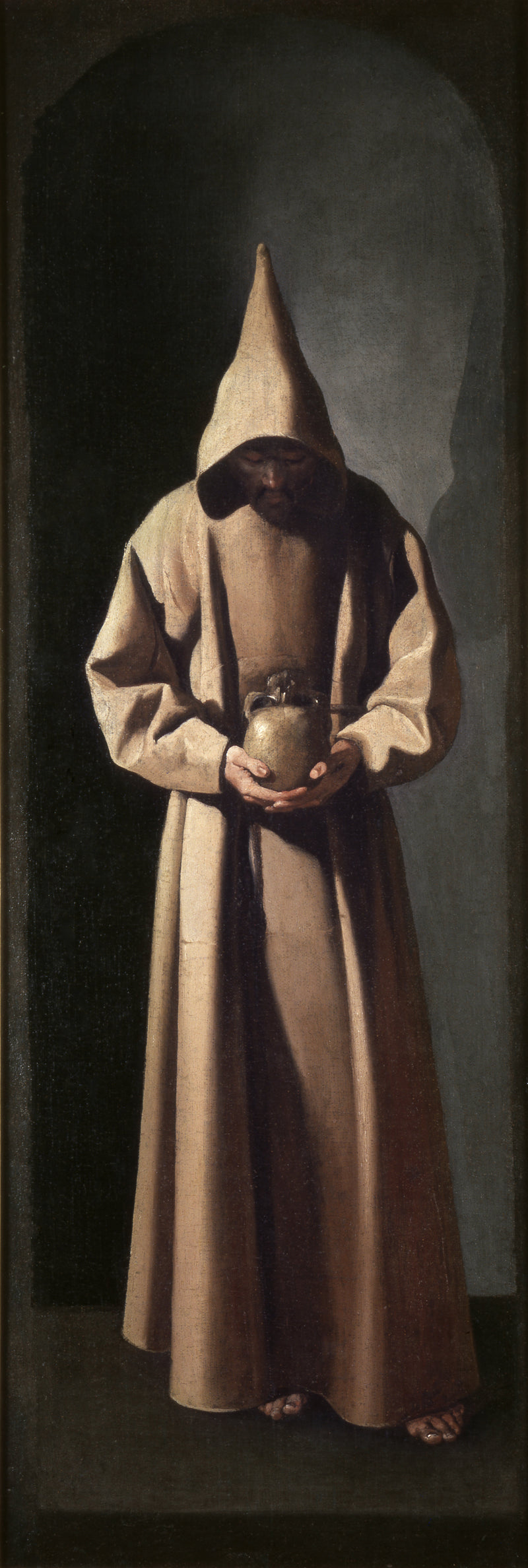 Saint François, der betragter en kranie - Francisco de Zurbarán