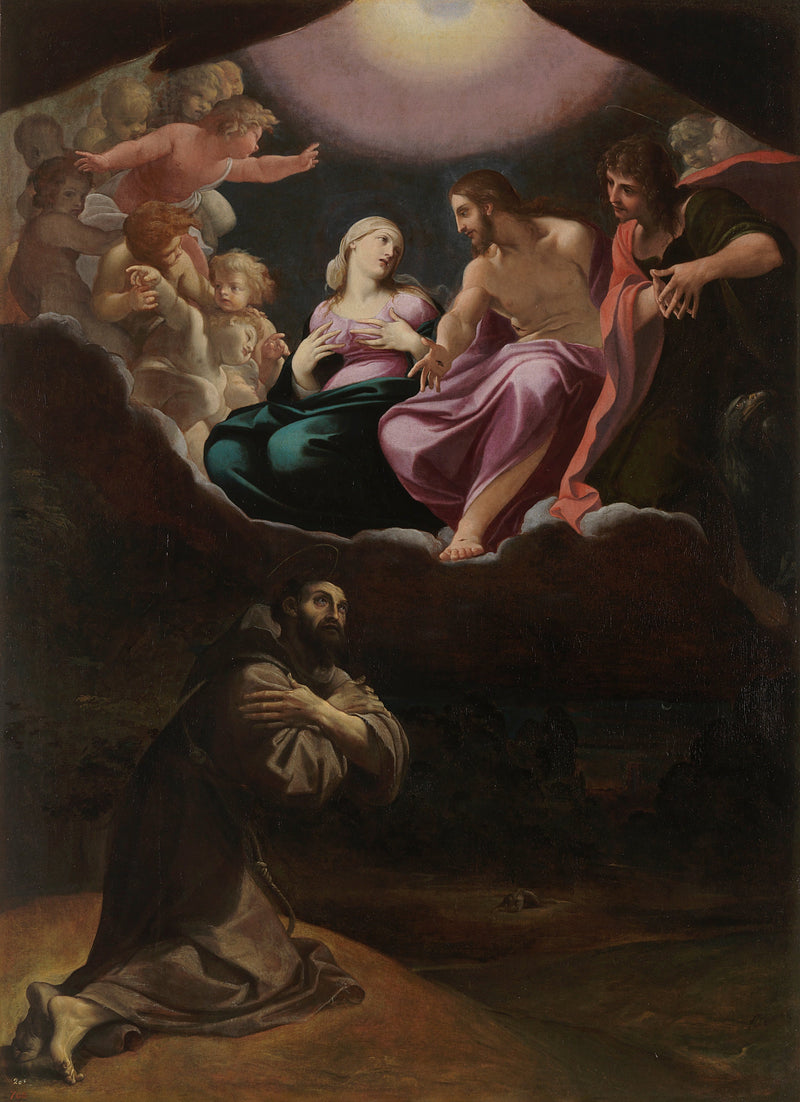 Saint Franciskus af Assisi i Portioncule - Ludovico Carracci
