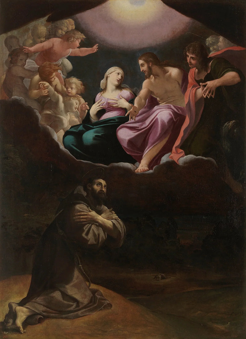 Saint Franciskus af Assisi i Portioncule - Ludovico Carracci
