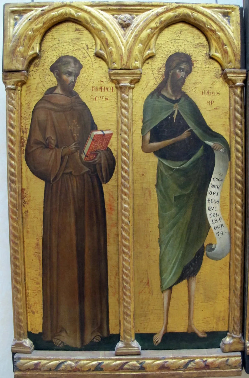 Saint François d'Assise og Saint Johannes Døberen - Paolo Veneziano