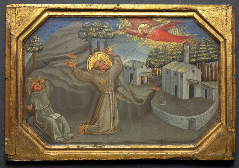 Saint François d'Assise modtager stigmata - Bicci di Lorenzo