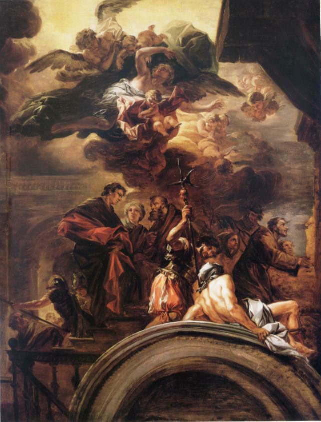 Saint-François foran paven. - Francesco Solimena