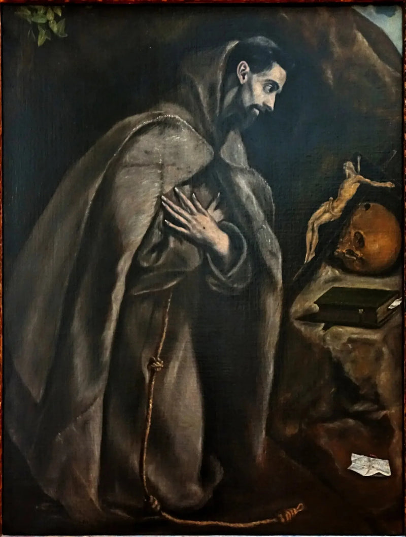 Saint François i bøn foran korsfæstelsen - El Greco