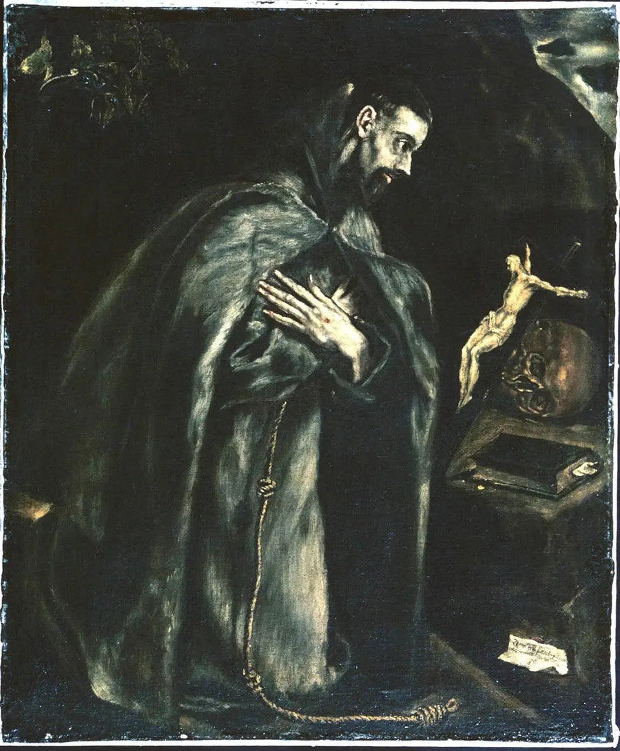 Saint François i bøn - El Greco