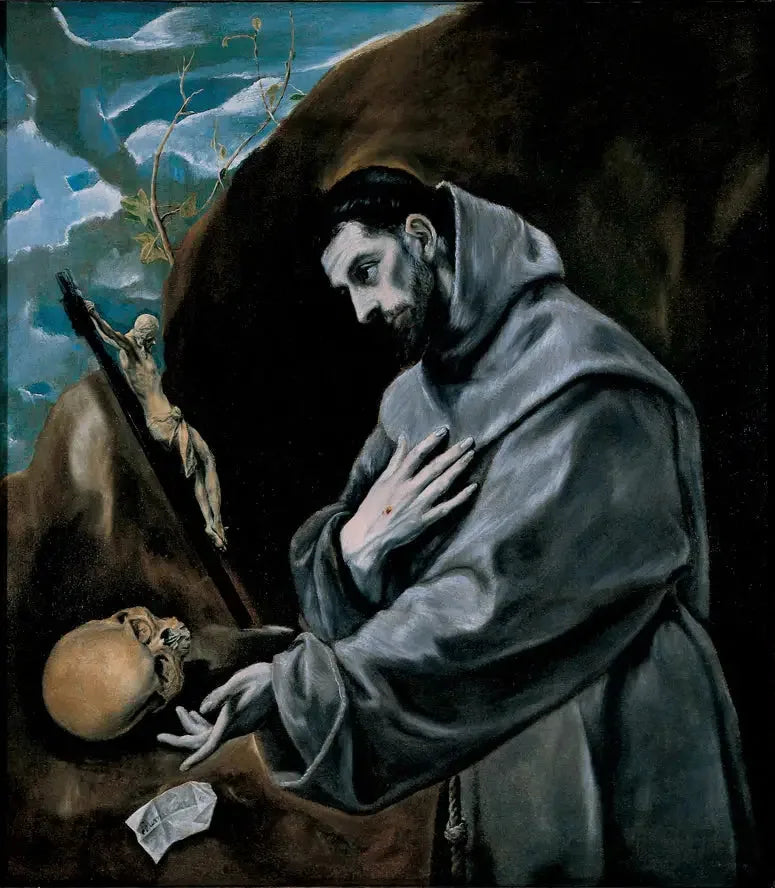 Saint François i bøn - El Greco